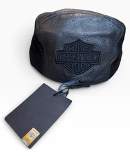 NWT Harley Davidson Men's Bar Shield Logo Genuine Leather Ivy Cap Newsboy Hat XL picture