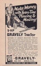 1953 Gravely: Make Money With Spare Time Plowing and Mowing Vintage Print Ad picture