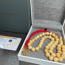 Handmade Honey Amber Misbaha 11mm 38,97g 45 beads LAB certificate picture