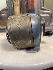 Vintage Boston KS Hand Crank Pencil Sharpener 8 Hole Wall Desk Mount picture