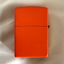 Zippo Orange Lighter Made in USA Bradford, PA Bottom Stamp J 20 picture