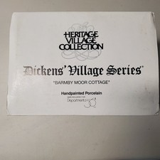 Vintage 1997 Dept 56 Dickens Village Heritage Barmby Moor Cottage #58324 picture