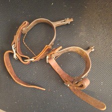 Lot of TWO Bob Blackwood Bull Riding Spurs Collectible mismatched L/R vintage BB picture