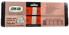 Vintage Jenn Air Power Roof Exhauster Calculator Slide Rule Calculator Engineer picture