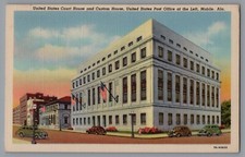 US Courthouse and Custom House & US Post Office Mobile Alabama Old Cars A110 picture