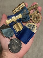 Lot Of Antique and Vintage Fraternal Masonic Pins, Medals, Fobs ,Mason Cool picture