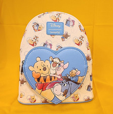 Loungefly Disney Winnie The Pooh Heart Hugs Cuddles Soft Tag Mini Backpack NEW picture