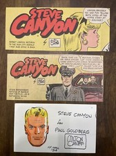 RARE Milton Caniff Cartoonist Original Hand Drawn Comic Art Sketch Signed 1968 picture