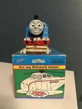 Schmid Ceramic Music Box Thomas The Tank Engine 1994 Engine 1 w/ Conductor WORKS picture
