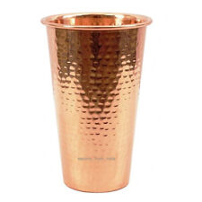 Pure Copper Drinking Tumbler Hammered Water Glass Ayurveda Health Benefits 400ML picture