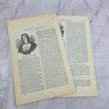 1857 Original Article on Celebrated Women - Mrs. Felicia Hemans D19 picture