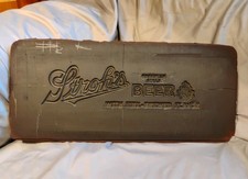 Vintage Stroh's Bohemian Style Beer Wooden Letterpress Printing Plate Breweriana picture