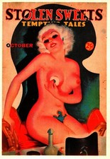 Stolen Sweets, Tempting Tales, 1930s Men's Magazine Cover Trading Card 1992  picture