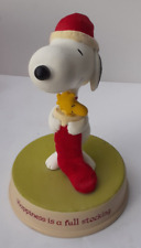 Hallmark Peanuts Figurine Snoopy & Woodstock Christmas Is A Full Stocking picture
