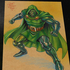 Doctor Doom Marvel Art Print Signed 8.5x11 | Art by Keyeske picture