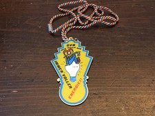 Vintage 1974 German Carnival Karnival Medal Jester CVB Lightbulb Energy picture