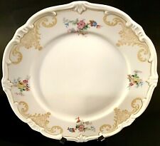 WEIMAR LUNCHEON PLATE HAND DECORATED 02003 PATTERN FLORAL SCALLOPED ANTIQUE picture