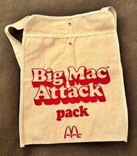 Vintage 1970s McDonalds Big Mac Attack Pack Canvas Backpack picture