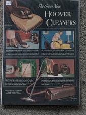 VTG 1947 Original Magazine Ad HOOVER Vacuum Cleaner The New Great Cleaners  picture