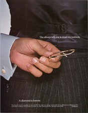 DeBeers 1980 Original Diamond Bracelet Print Ad A Diamond Is Forever picture