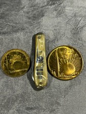 3-VINTAGE 1929 WORLD'S FAIR MINI POCKETKNIFE-G. WASHINGTON'S INNAUG. -MEDICINE + picture