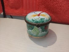 2005 Kelvin Chen #874 Dragonfly Hinged Enameled Metal Trinket Box Desktop picture