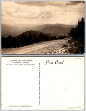 RPPC Mountain Ridge Gravel Road Pines Panoramic View Photo Postcard picture