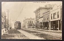 Ludington St Columbus Wisconsin RPPC 19-teens H Montgomery Electric Tramway picture