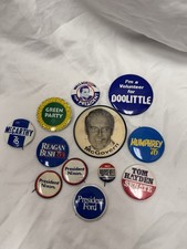 Vintage Button Mixed Lot Political Presidential Campaign Reagan Roosevelt Hayden picture
