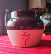 Vintage Phaltzgraff Stoneware York Pennsylvania Two Tone Bean Crock picture