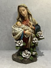 Madonna and Child Bust Catholic Statue Virgin Mary Baby Jesus Roman picture