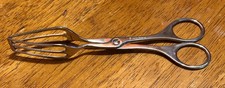 Vintage Piazza Stainless Steel Pastry Tongs Germany 18/8 Scissor Serving Cake picture