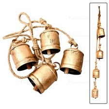 5set of 4 Christmas Bells Decorative Tin Metal 4