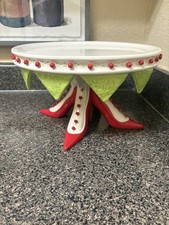 Department 56 Patience Brewster Krinkles High Heel Shoe Cake Plate Cake Stand picture