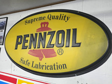 Vintage Pennzoil Plastic Sign 59x34 picture
