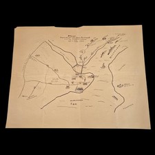 1946 Battleship Missouri Istanbul Map Original For Navy Personnel picture
