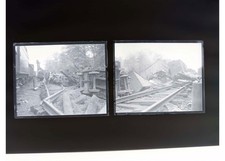 1920s Cape Codder Express Train Wreck New Haven RR Glass Negatives 2 OOAK picture