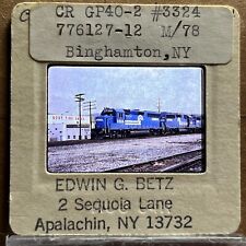 Original Railroad Slide Conrail GP40-2 3324 at Binghamton, NY 1978 Edwin G. Betz picture
