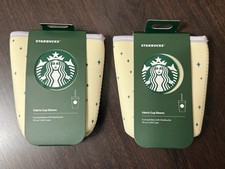 Disney Parks Starbucks 24oz Summertime Castle Cold Fabric Cup Sleeve Set Of 2 picture