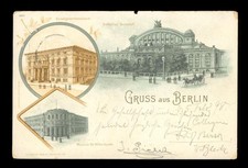 Antique Greve Souvenir Postcard Gruss Aus Berlin Germany 1898 Imperial Cancel picture