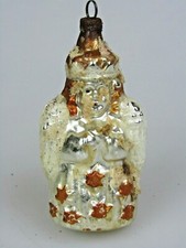 Antique VTG Blown Glass KNEELED ANGEL Mica Figurine Christmas Ornament Germany picture