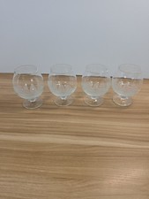 4 Vintage Brandy Snifter  Glasses The Clipper Ship by Toscany Etched 3.5