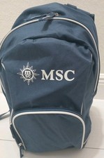 New MSC Cruise Line Backpack with Zipper Compartments-padded Back Navy Blue 17