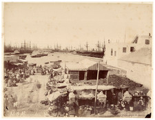 Fiorillo, Egypt, Alexandria, Port View Original Vintage Print. Album Print picture