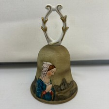 Vtg 1979 Porcelain Bisque Madonna Bell, Religious Bell C33 Roman Mexico picture