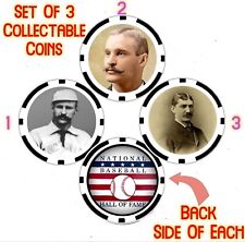 Bid McPhee - BASEBALL HALL OF FAMER - (3) THREE COMMEMORATIVE POKER CHIPS picture