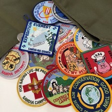 Vintage Boy Scouts of America BSA Patch Lot New Mexico Sandia Sash Camp Scouting picture