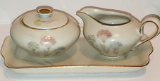 Antique Porcelain KPM Krister Creamer Open Sugar & Tray  Floral picture