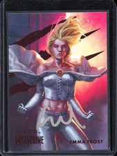 2023 Fleer Ultra Wolverine Red Foil Auto Emma Frost by Gilberto Martimiano #5/74 picture