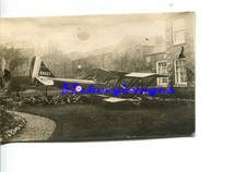 WW1 RAF BE Biplane Trainer Crash Grantham - RPPC Real Photo Postcard picture